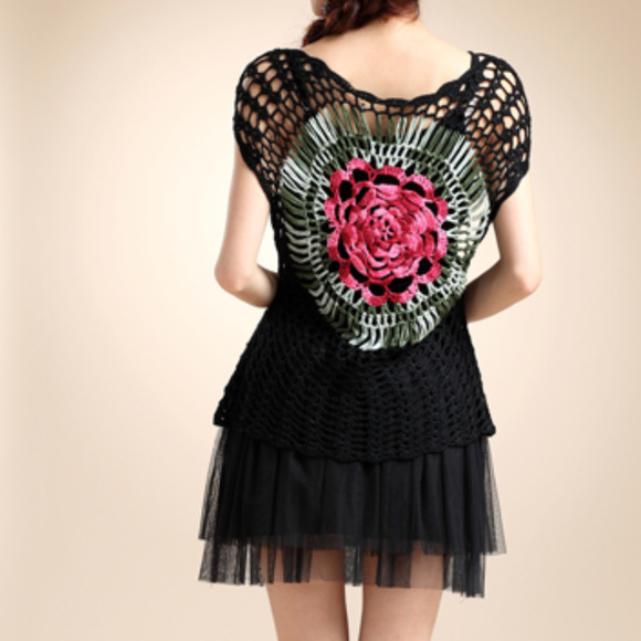 Sweater Hollow Hook Flower (hand made) - Picture 4 of 7